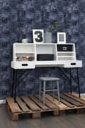 Miniatyrbillede 3 af 6: ESTAhome tapet jeansstof blækblåt 53 cm x 10,05 m