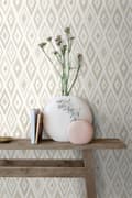Miniatyrbild 5 av 8: ESTAhome tapet Ikat beige 53 cm x 10,05 m