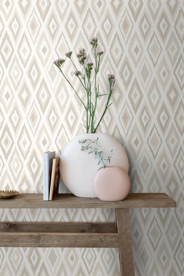 ESTAhome tapet Ikat beige 53 cm x 10,05 m