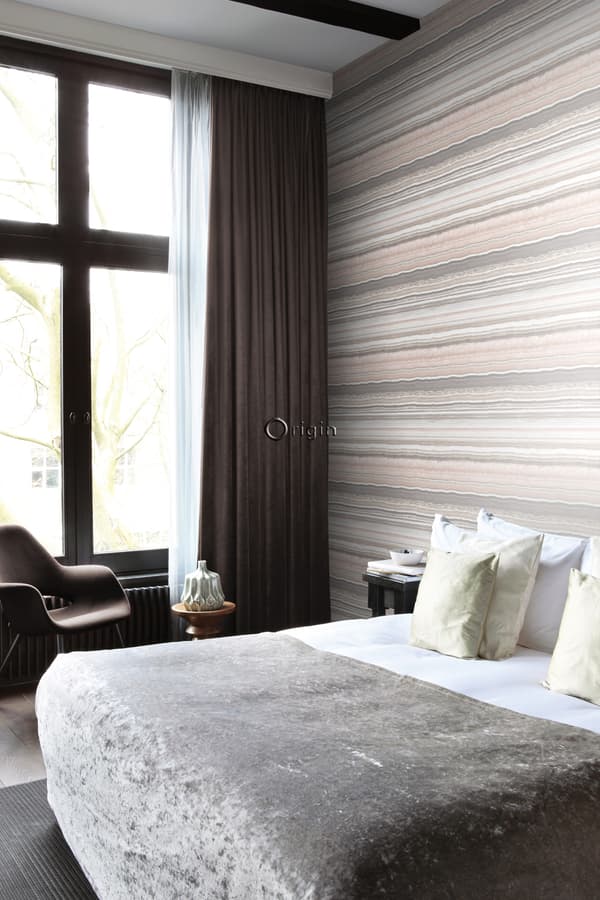 Origin Wallcoverings tapet skiktad marmorsten persikofärgat och beige 53 cm x 10,05 m