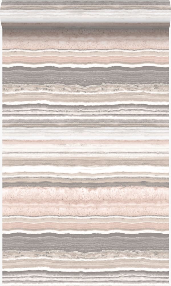 Origin Wallcoverings tapet skiktad marmorsten persikofärgat och beige 53 cm x 10,05 m