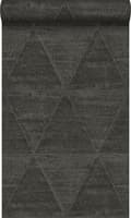 Miniatyrbild 1 av 8: Origin Wallcoverings tapet slitna metalltrianglar svart 53 cm x 10,05 m