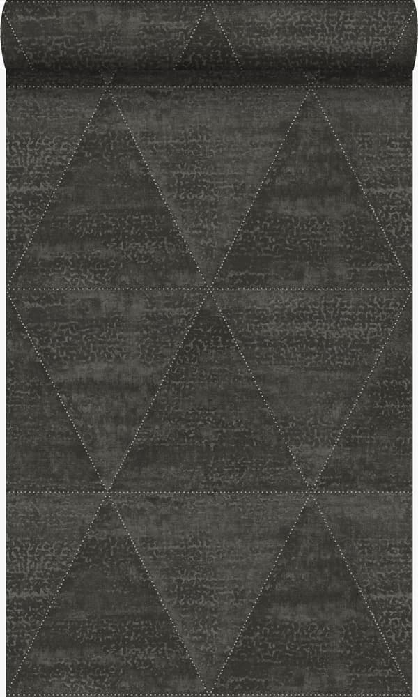 Origin Wallcoverings tapet slitna metalltrianglar svart 53 cm x 10,05 m