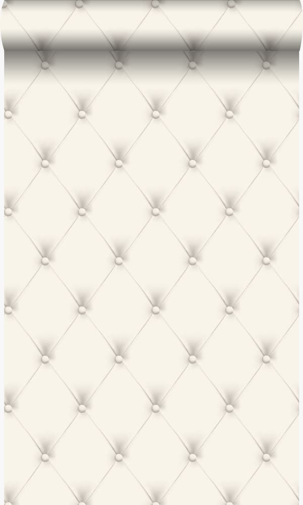 Origin Wallcoverings tapet knapprydd vitt och ljusgrått 53 cm x 10,05 m