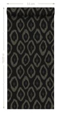 Miniatyrbild 7 av 7: Origin Wallcoverings tapet Ikat svart 53 cm x 10,05 m