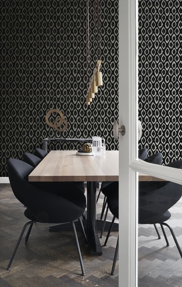 Origin Wallcoverings tapet Ikat svart 53 cm x 10,05 m