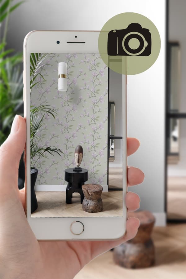 Origin Wallcoverings tapet magnolia havgrønt og lilla 53 cm x 10,05 m