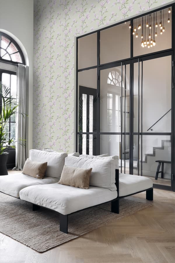 Origin Wallcoverings tapet magnolia havgrønt og lilla 53 cm x 10,05 m