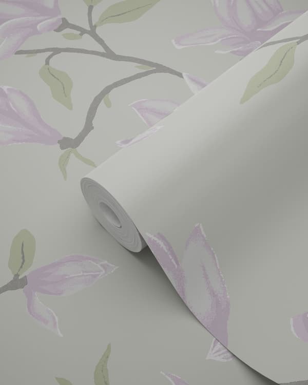 Origin Wallcoverings tapet magnolia havgrønt og lilla 53 cm x 10,05 m
