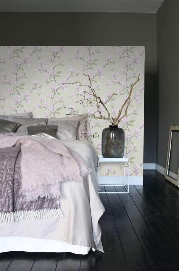 Origin Wallcoverings tapet magnolia havgrønt og lilla 53 cm x 10,05 m