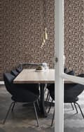 Miniatyrbild 3 av 6: Origin Wallcoverings tapet med struktur mörkbrunt 53 cm x 10,05 m