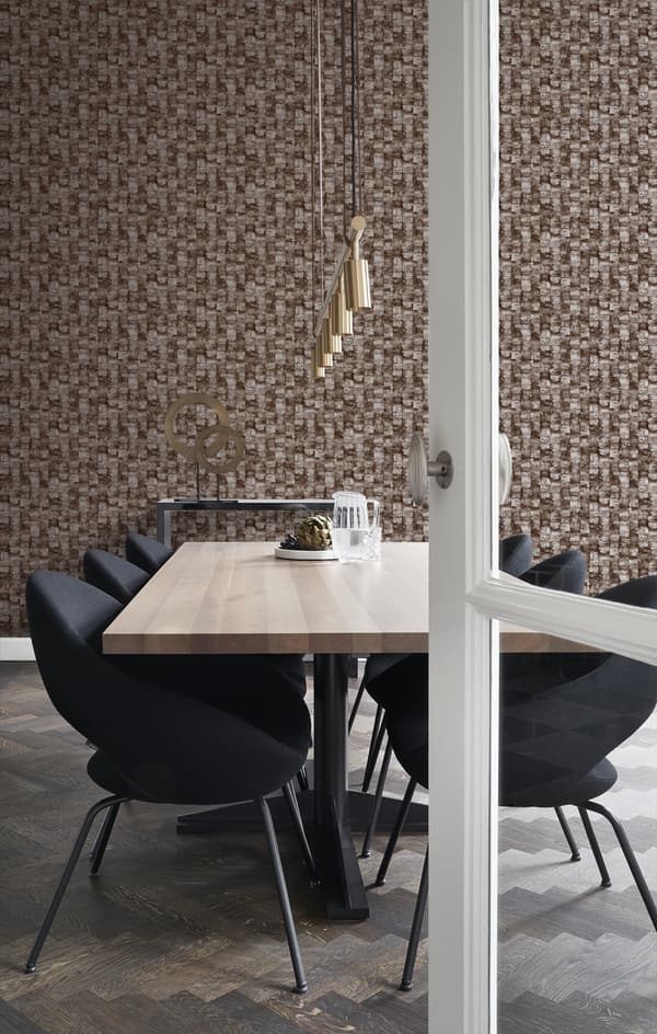 Origin Wallcoverings tapet med struktur mörkbrunt 53 cm x 10,05 m