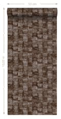 Miniatyrbild 6 av 6: Origin Wallcoverings tapet med struktur mörkbrunt 53 cm x 10,05 m