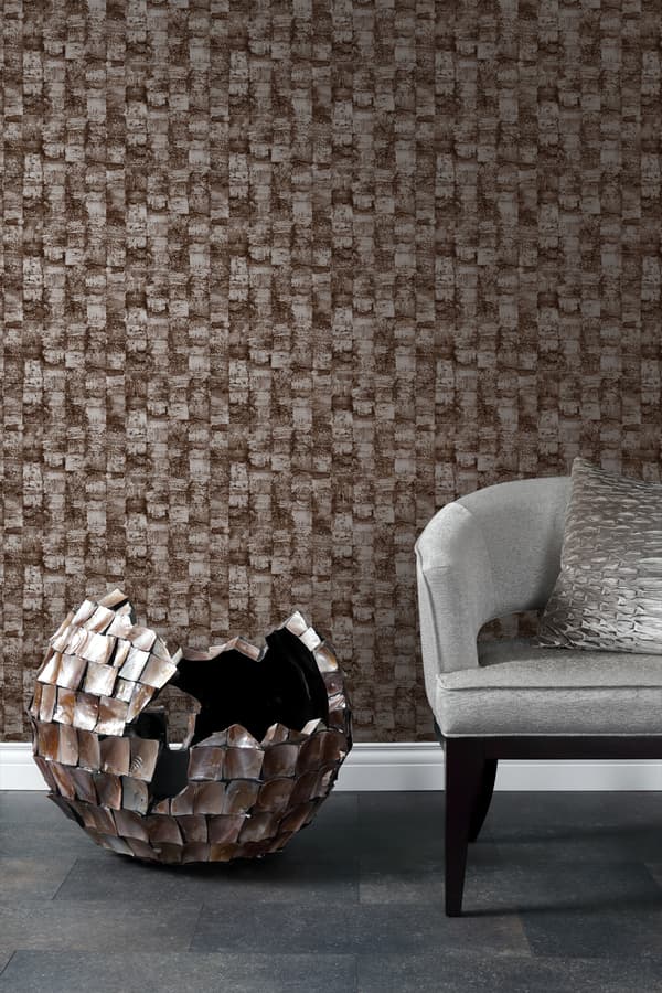 Origin Wallcoverings tapet med struktur mörkbrunt 53 cm x 10,05 m