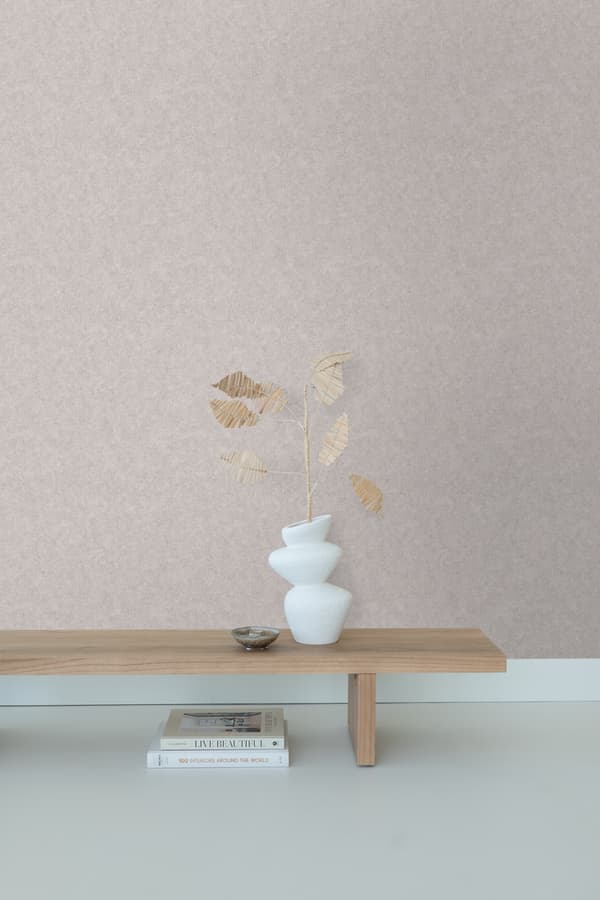 ESTAhome tapet enfärgad betonglook varmt grått 53 cm x 10,05 m
