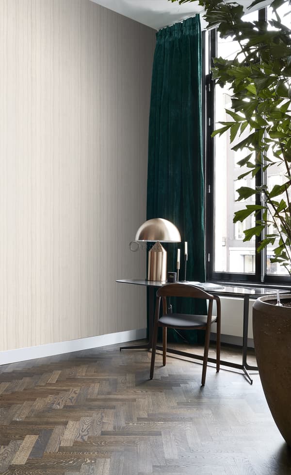 Origin Wallcoverings tapet smala oregelbundna streck med sandstruktur beige 53 cm x 10,05 m