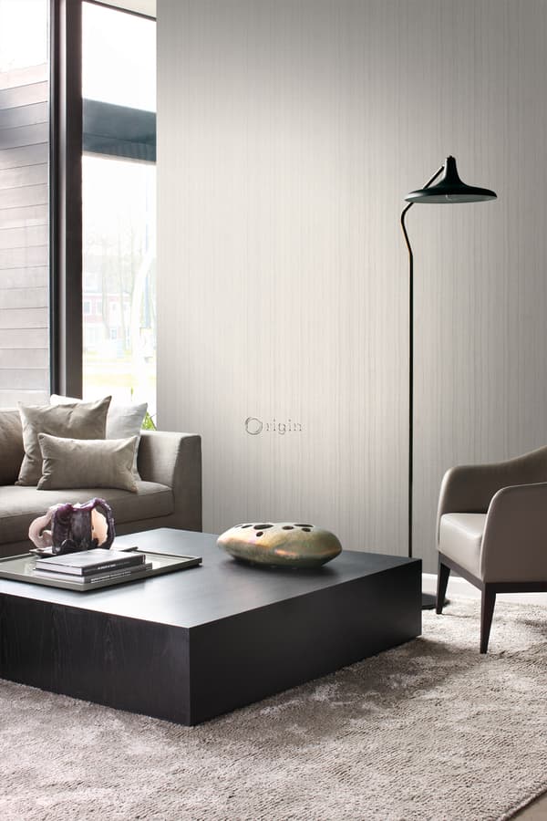 Origin Wallcoverings tapet smala oregelbundna streck med sandstruktur beige 53 cm x 10,05 m