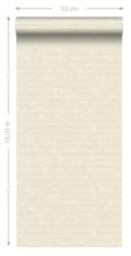 Miniatyrbild 5 av 5: ESTAhome tapet handskrivna blomnamn på latin beige 53 cm x 10,05 m