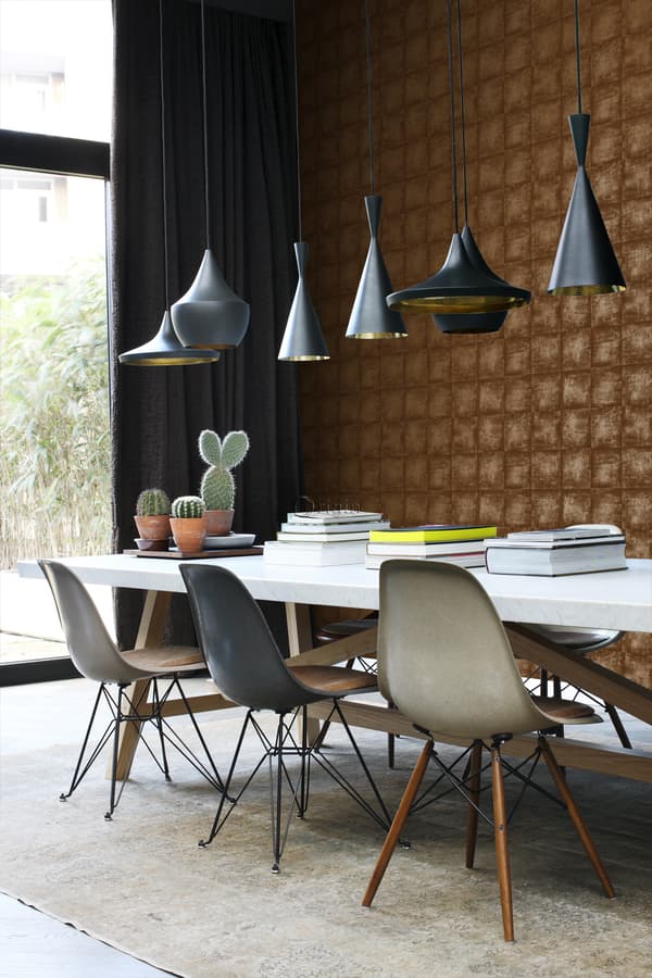 Origin Wallcoverings tapet struktur glänsande kopparbrunt 53 cm x 10,05 m