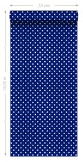 Miniatyrbillede 5 af 5: ESTAhome tapet prikker blåt 53 cm x 10,05 m