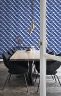 Miniatyrbild 3 av 6: Origin Wallcoverings tapet grafiska trianglar blått 53 cm x 10,05 m