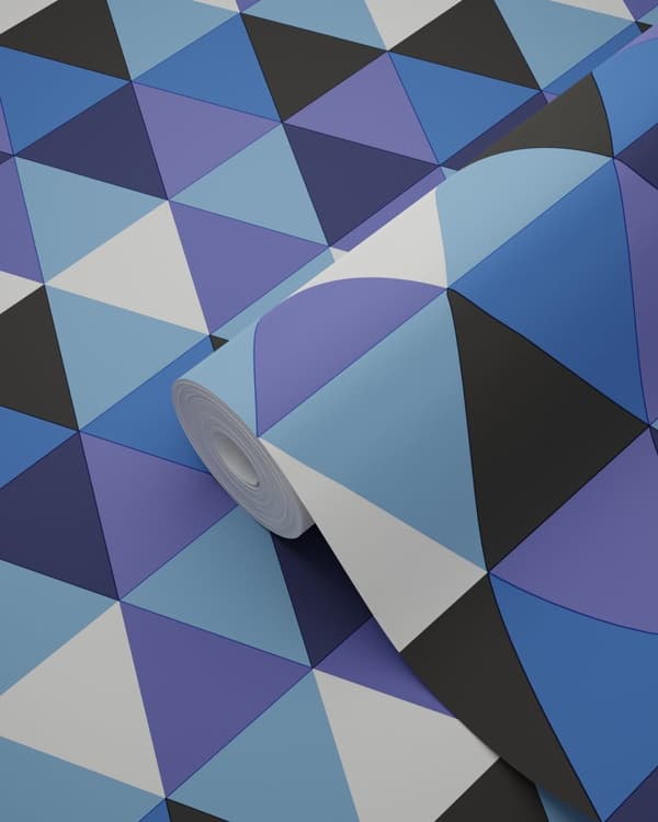 Origin Wallcoverings tapet grafiska trianglar blått 53 cm x 10,05 m
