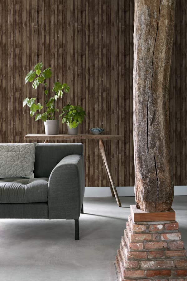 ESTAhome tapet träskräp mörkbrunt 53 cm x 10,05 m