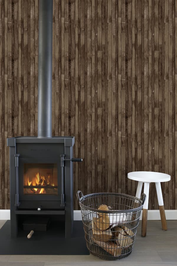 ESTAhome tapet träskräp mörkbrunt 53 cm x 10,05 m