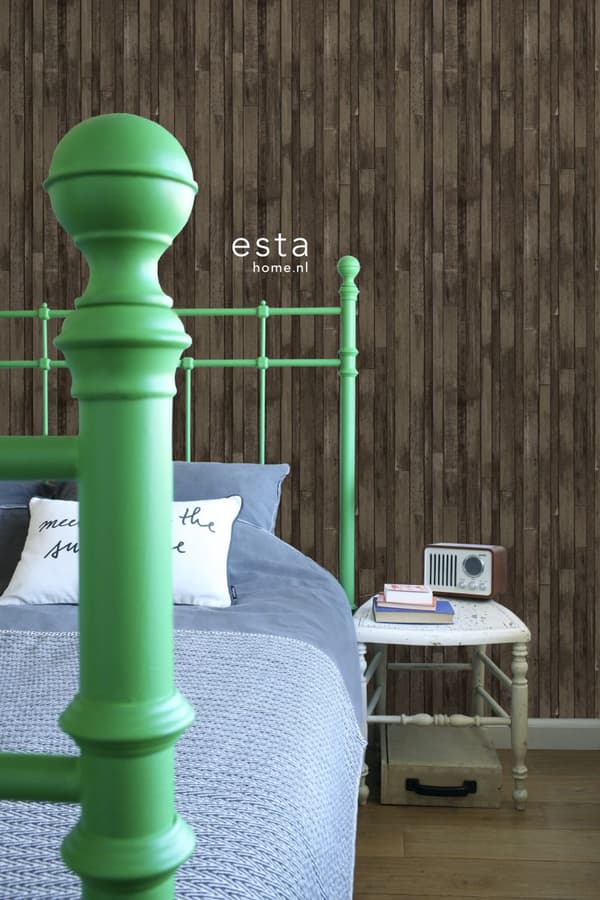 ESTAhome tapet träskräp mörkbrunt 53 cm x 10,05 m