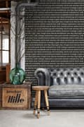 Miniatyrbild 6 av 8: ESTAhome tapet text stadssamtal svart 53 cm x 10,05 m