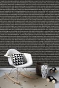 Miniatyrbild 2 av 8: ESTAhome tapet text stadssamtal svart 53 cm x 10,05 m