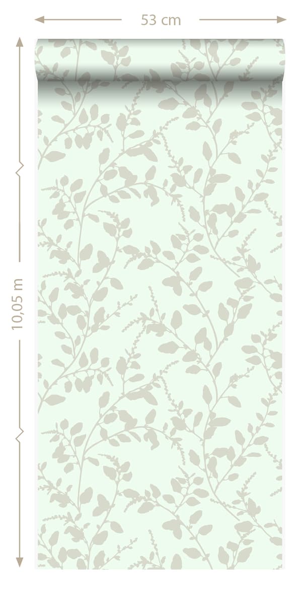 Origin Wallcoverings tapet blade havgrønt 53 cm x 10,05 m