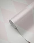 Miniatyrbild 6 av 7: Origin Wallcoverings tapet rutor glänsande rosa och vitt 0,53 x 10,05 m
