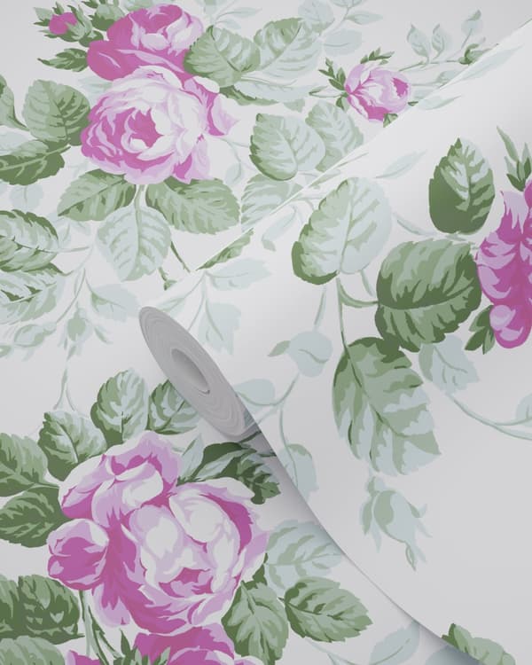 ESTAhome tapet rosor lila 53 cm x 10,05 m