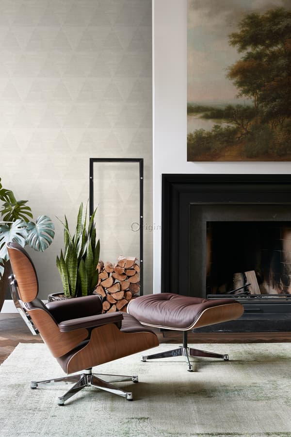 Origin Wallcoverings tapet slitna metalltrianglar beige 53 cm x 10,05 m