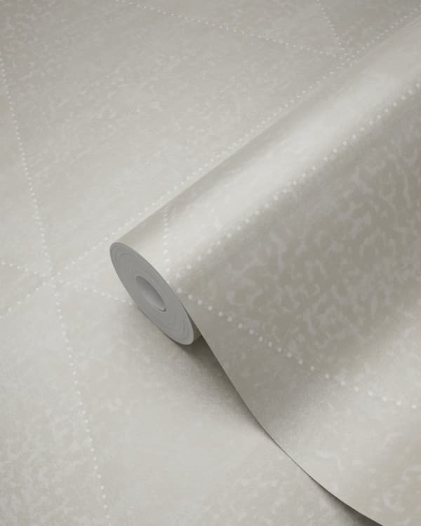 Origin Wallcoverings tapet slitna metalltrianglar beige 53 cm x 10,05 m