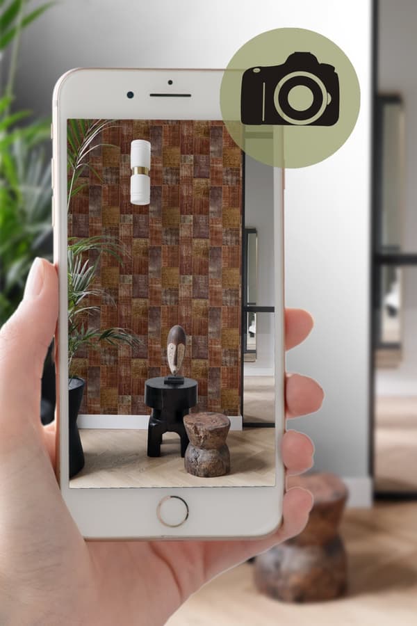 Origin Wallcoverings tapet kelim-lapptäcke rostbrunt 53 cm x 10,05 m