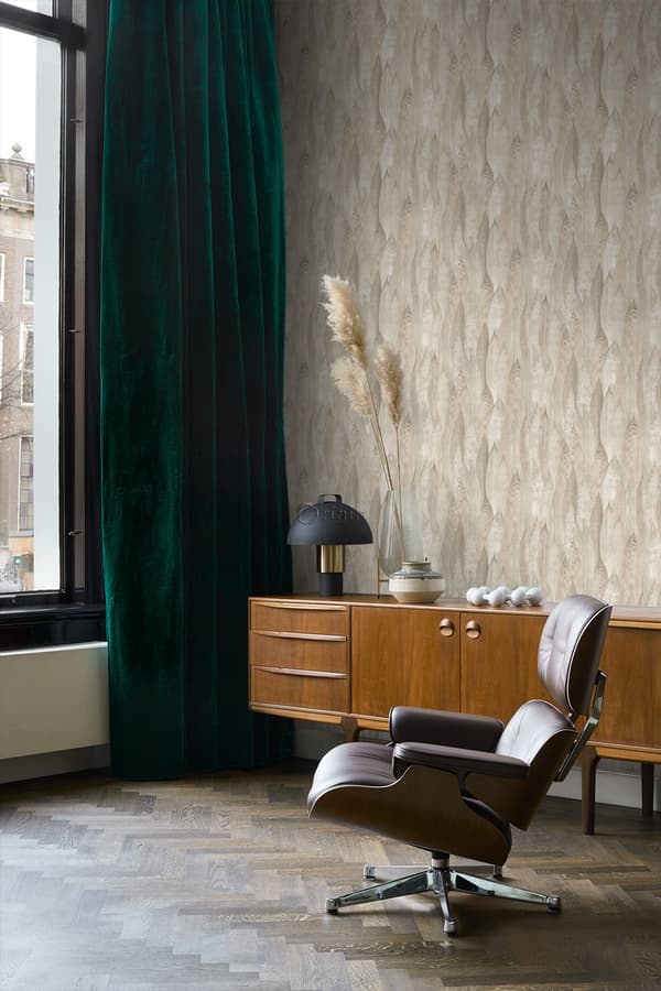 Origin Wallcoverings tapet blade lysebeige 53 cm x 10,05 m