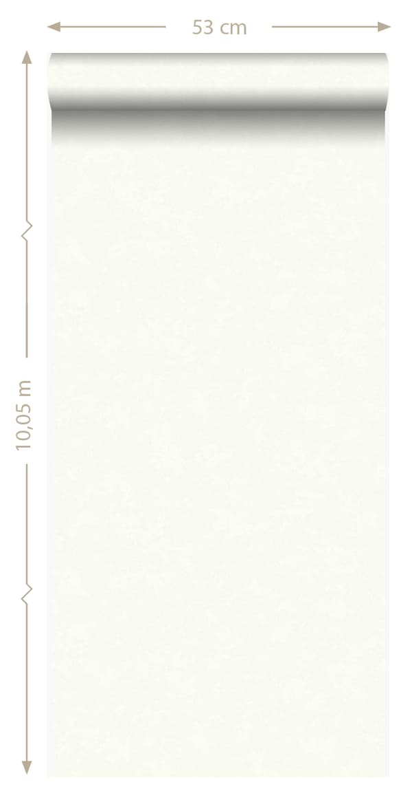 Origin Wallcoverings tapet ensfarvet off-hvidt 53 cm x 10,05 m
