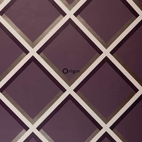 Origin Wallcoverings tapet geometriskt motiv lila 52 cm x 10,05 m