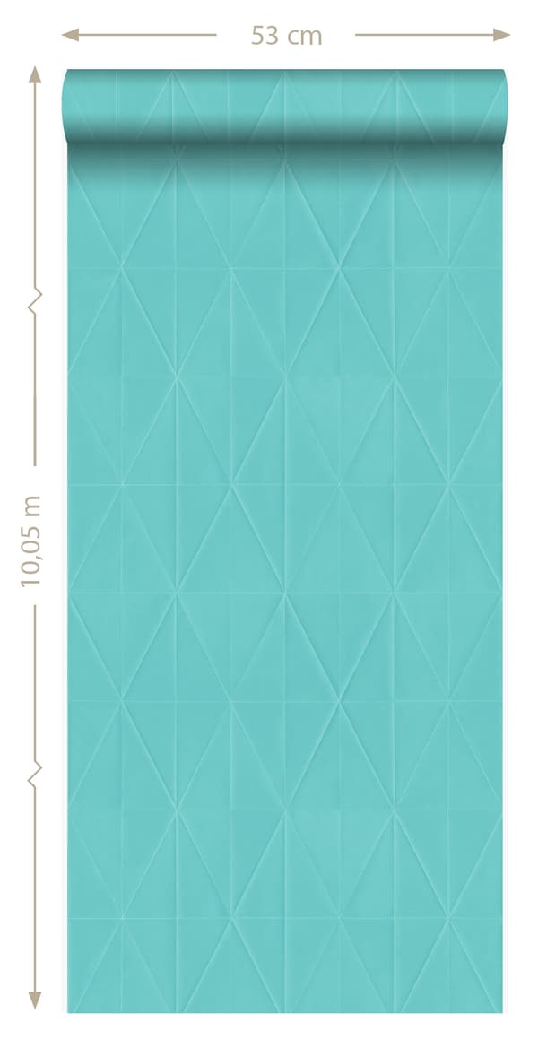 Origin Wallcoverings tapet grafisk form turkis 53 cm x 10,05 m