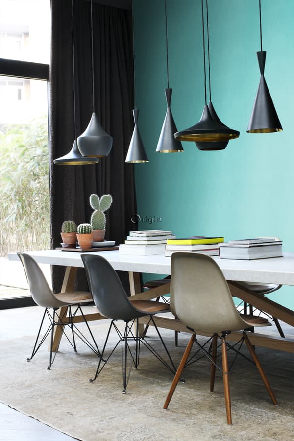 Origin Wallcoverings tapet grafisk form turkis 53 cm x 10,05 m