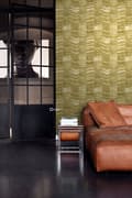 Miniatyrbild 5 av 8: Origin Wallcoverings tapet siscksackränder av skiktad marmor ockra 53 cm x 10,05 m