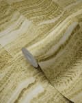 Miniatyrbild 6 av 8: Origin Wallcoverings tapet siscksackränder av skiktad marmor ockra 53 cm x 10,05 m