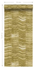 Miniatyrbild 8 av 8: Origin Wallcoverings tapet siscksackränder av skiktad marmor ockra 53 cm x 10,05 m