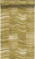 Miniatyrbild 1 av 8: Origin Wallcoverings tapet siscksackränder av skiktad marmor ockra 53 cm x 10,05 m