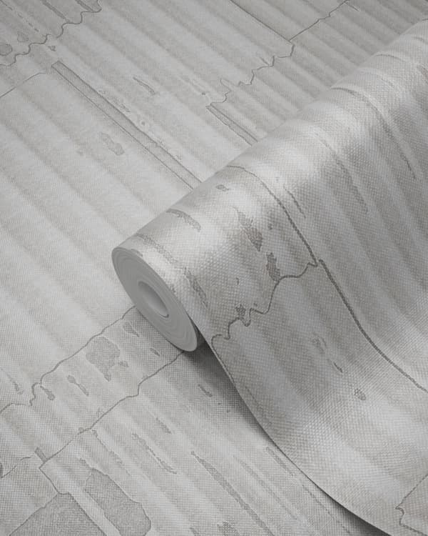 Origin Wallcoverings tapet industriell korrugerad plåt 3D benfärgat 53 cm x 10,05 m