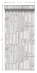 Miniatyrbild 8 av 8: Origin Wallcoverings tapet industriell korrugerad plåt 3D benfärgat 53 cm x 10,05 m