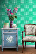 Miniatyrbild 6 av 8: ESTAhome tapet prickar grönt 53 cm x 10,05 m