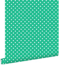 Miniatyrbild 1 av 8: ESTAhome tapet prickar grönt 53 cm x 10,05 m